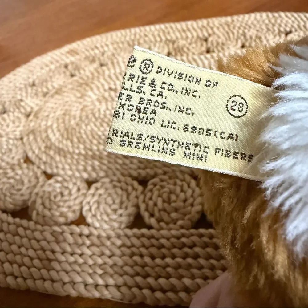 Vintage 1984 Applause Gizmo Mogwai Plush Toy From The Movie Gremlins Brown White